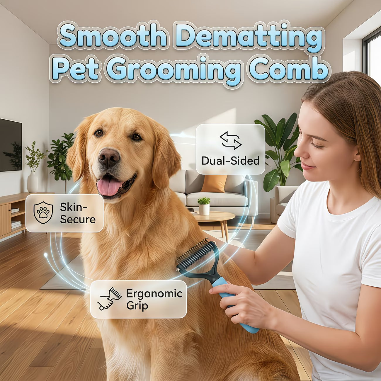 A Magical Stainless Steel Dog Grooming Brush